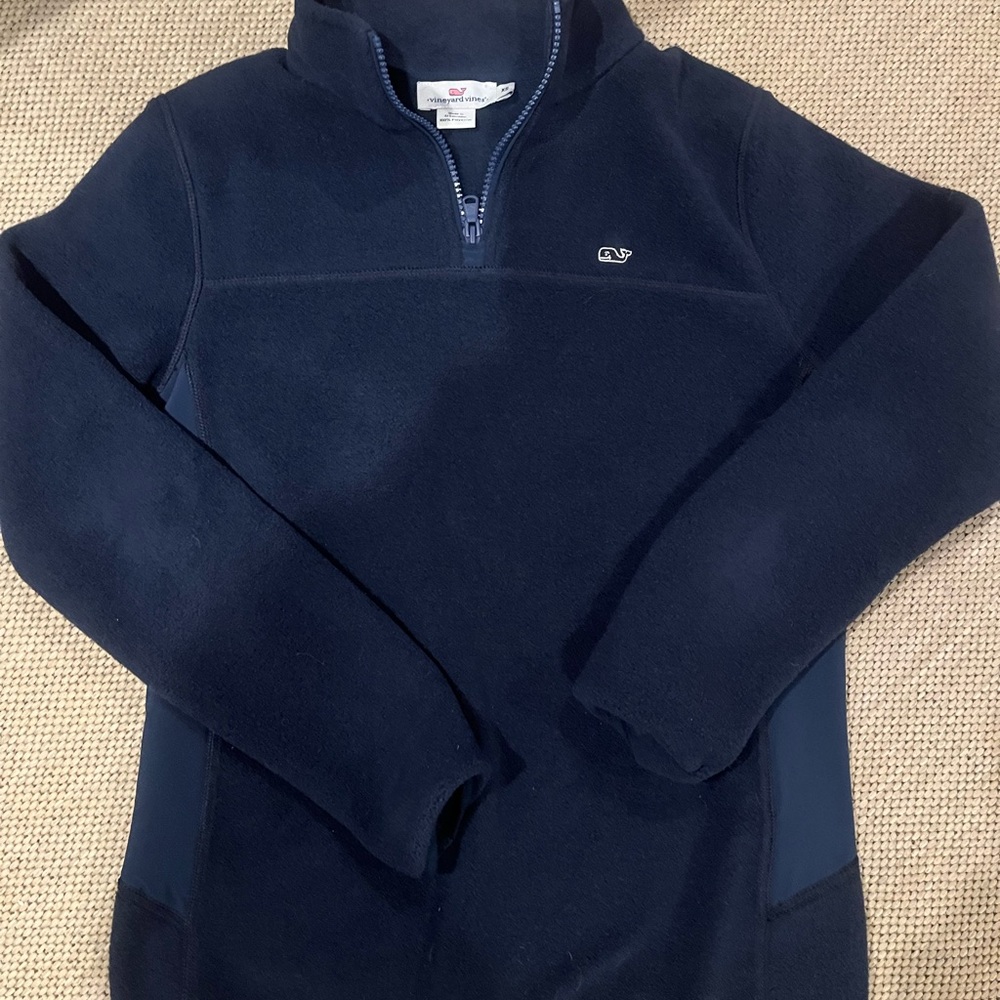 Navy Quarter-Zip Pullover boys xs